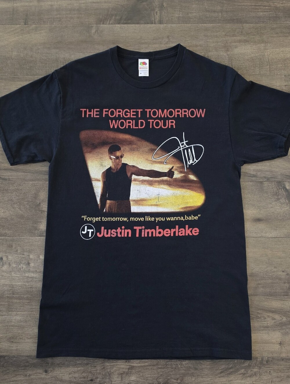 Justin Timberlake Forget Tomorrow World Tour Graphic Band Tee FOTL Medium
